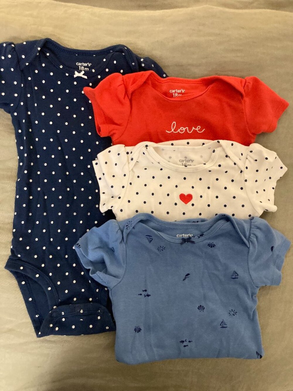 Carter's Baby Girl Onesie Bodysuit Bundle (18M)